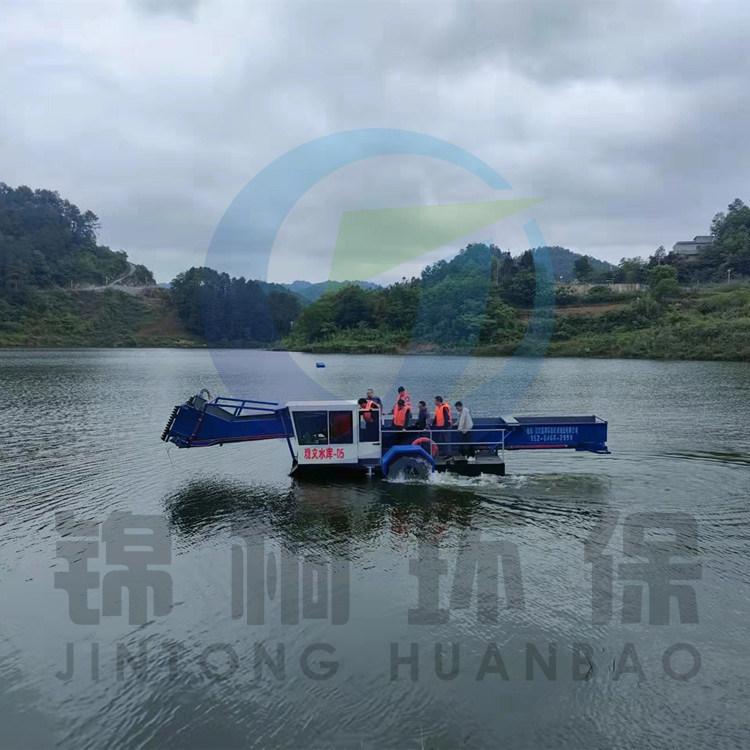 全自動水面水草收割船